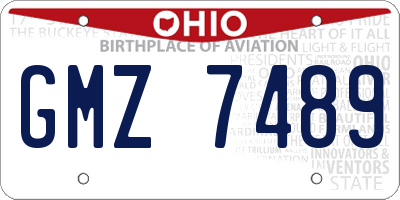 OH license plate GMZ7489