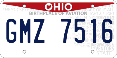 OH license plate GMZ7516