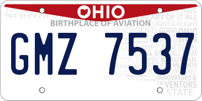 OH license plate GMZ7537