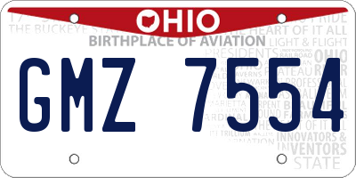 OH license plate GMZ7554