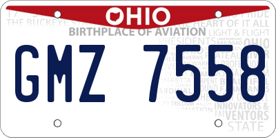 OH license plate GMZ7558
