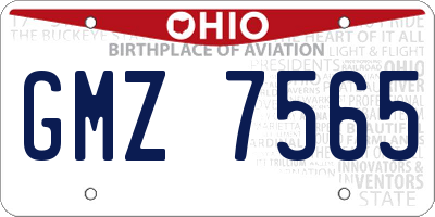 OH license plate GMZ7565