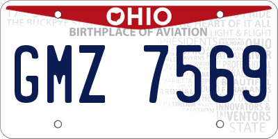 OH license plate GMZ7569