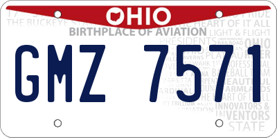 OH license plate GMZ7571