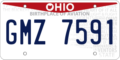 OH license plate GMZ7591