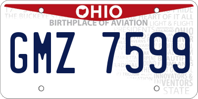 OH license plate GMZ7599