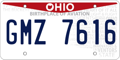 OH license plate GMZ7616