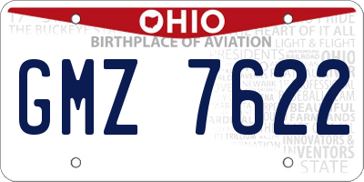 OH license plate GMZ7622