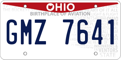 OH license plate GMZ7641