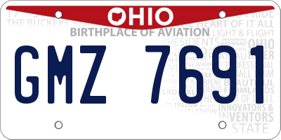 OH license plate GMZ7691