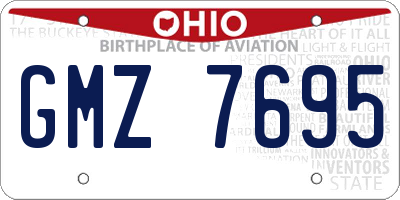 OH license plate GMZ7695