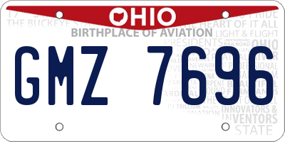 OH license plate GMZ7696