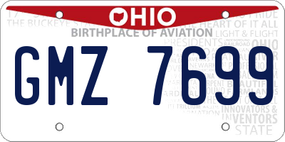 OH license plate GMZ7699