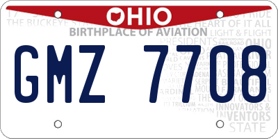 OH license plate GMZ7708
