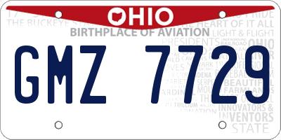 OH license plate GMZ7729