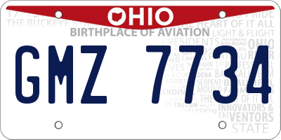 OH license plate GMZ7734