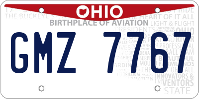 OH license plate GMZ7767
