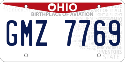 OH license plate GMZ7769