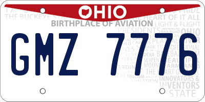 OH license plate GMZ7776