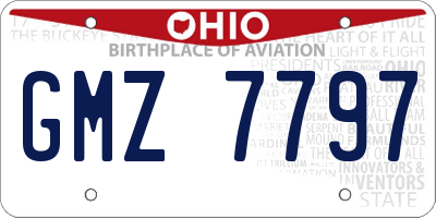 OH license plate GMZ7797