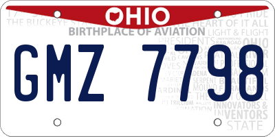 OH license plate GMZ7798
