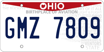 OH license plate GMZ7809