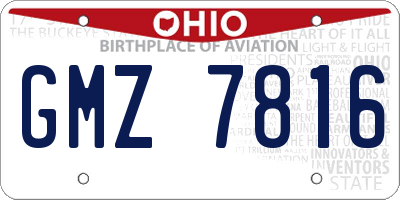 OH license plate GMZ7816