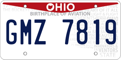 OH license plate GMZ7819