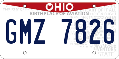 OH license plate GMZ7826