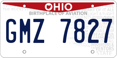 OH license plate GMZ7827