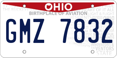 OH license plate GMZ7832