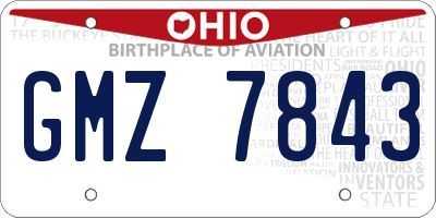 OH license plate GMZ7843