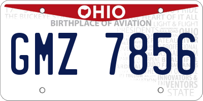 OH license plate GMZ7856