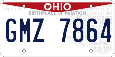 OH license plate GMZ7864