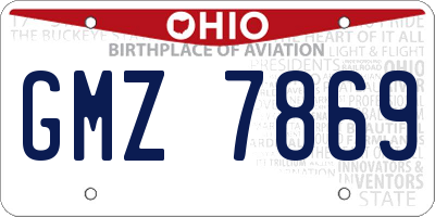 OH license plate GMZ7869