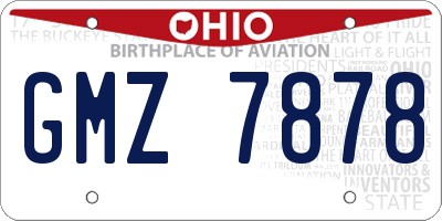 OH license plate GMZ7878