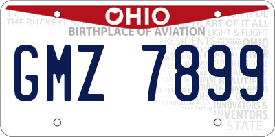 OH license plate GMZ7899