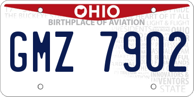 OH license plate GMZ7902