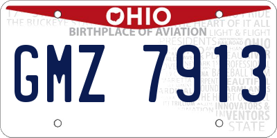 OH license plate GMZ7913