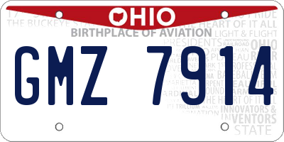 OH license plate GMZ7914