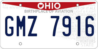 OH license plate GMZ7916