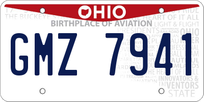 OH license plate GMZ7941