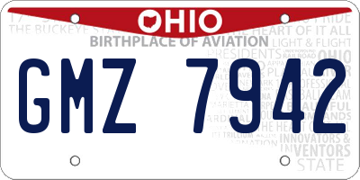 OH license plate GMZ7942