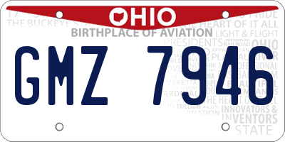 OH license plate GMZ7946