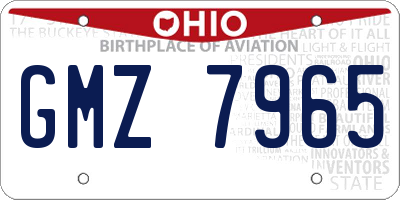 OH license plate GMZ7965