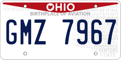 OH license plate GMZ7967