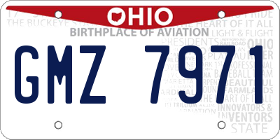 OH license plate GMZ7971