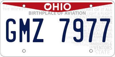 OH license plate GMZ7977