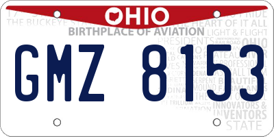 OH license plate GMZ8153