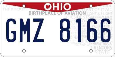 OH license plate GMZ8166